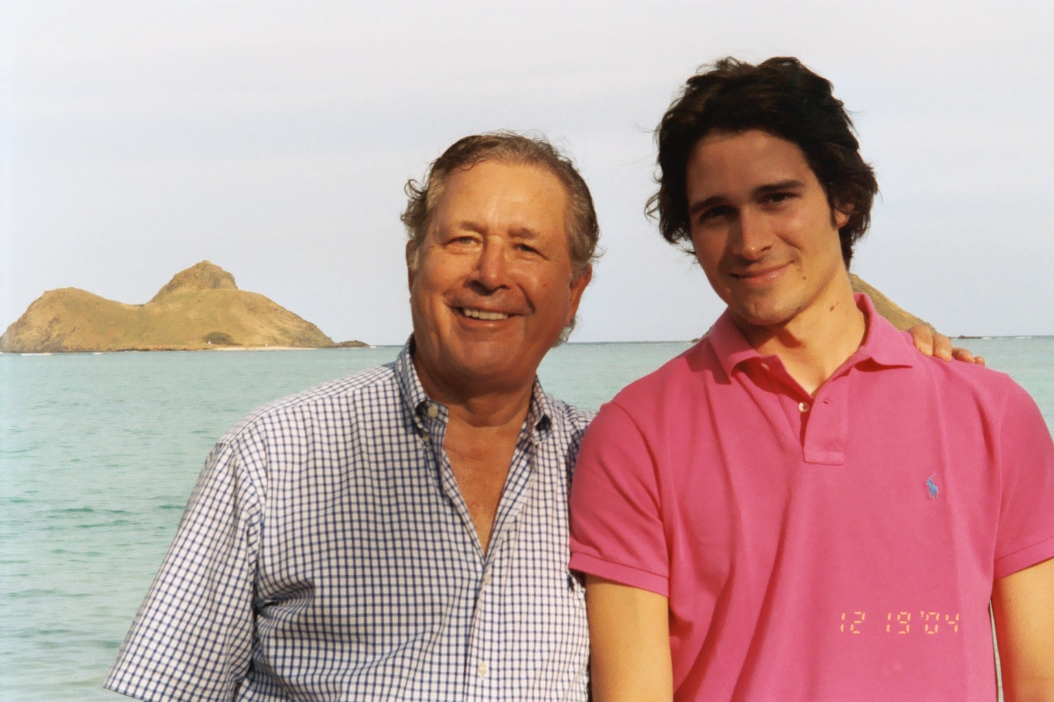 With Aaron on Oʻahu, Koʻolau mountains behind.